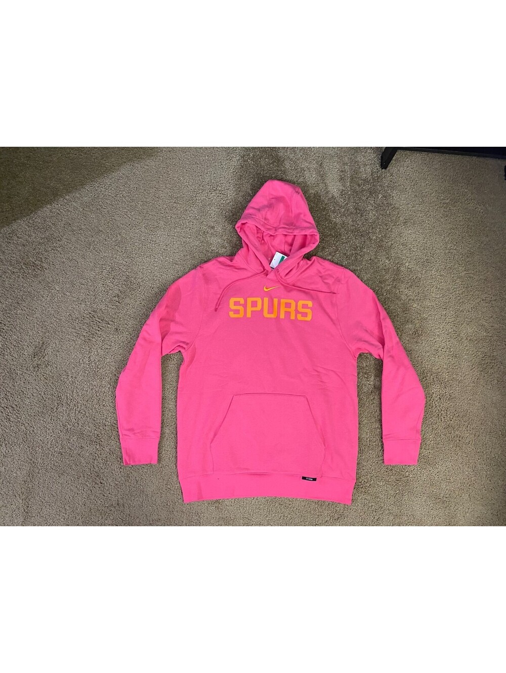 San Antonio Spurs Hoodie Mens XLT Pink Nike City Edition NBA Basketball Sports